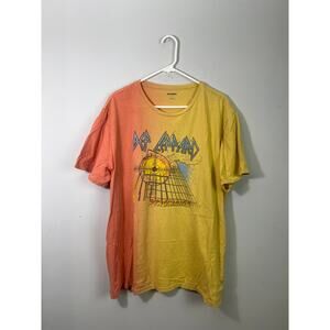 Old Navy Def Leppard Oversized Gender Neutral Tye Dye T-Shirt Size XXL